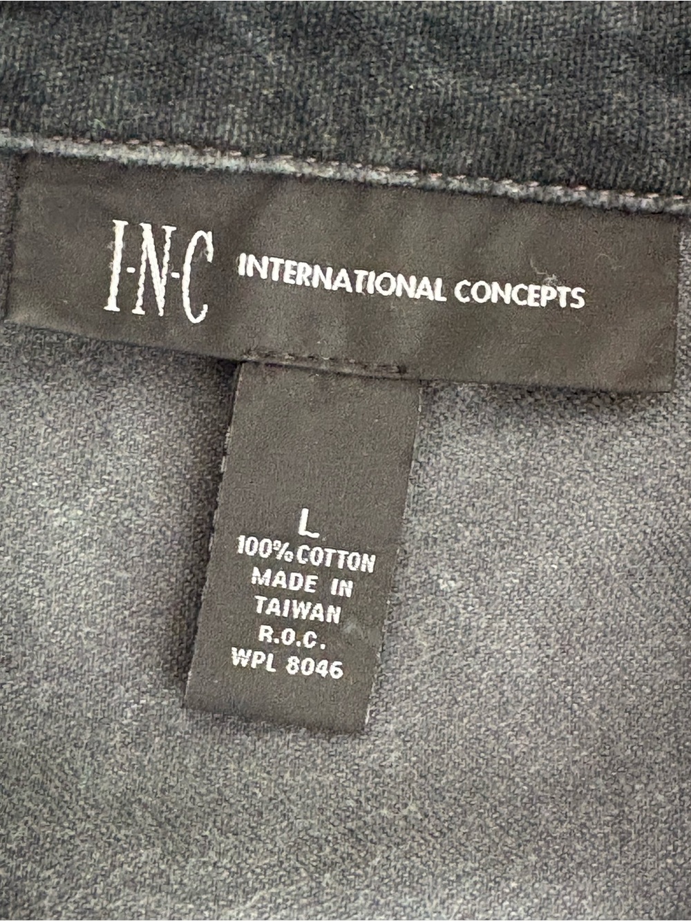 INC International Concepts Deep Gray-Blue Velvet Blazer Jacket - Picture 4 of 8